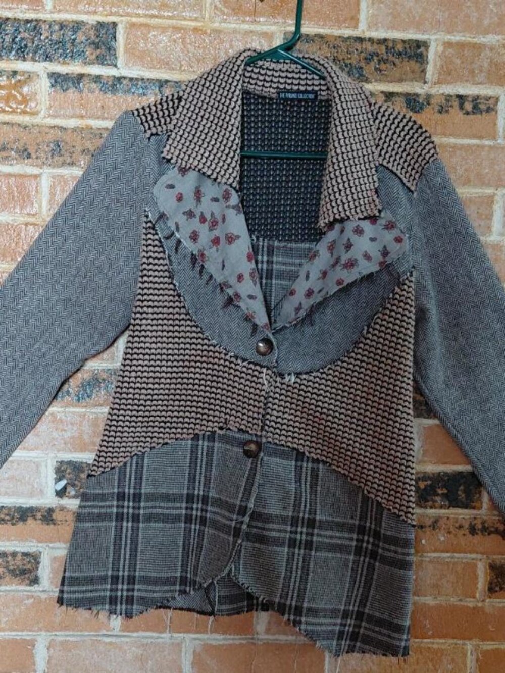 Pyramid Collection Patchwork Eclectic Upcycled Boho/Hobo Chic Jacket -
